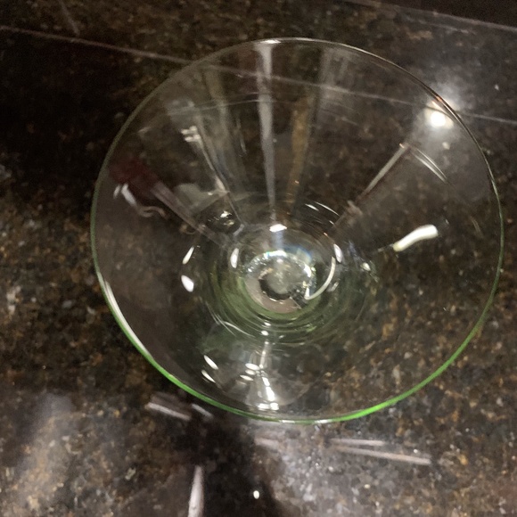 CB2 Tall 11 inch Martini Clear BLUE Tinted Glass - Picture 4 of 9